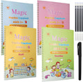 Magic Book Bundle For Kids: 4 Books, 10 Refills, 1 Pen, 1 Grip Included (Premium Quality)