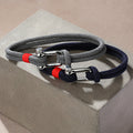 Luxurious Alchor Navy Shackle Bracelet